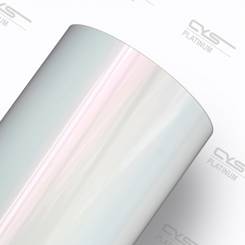 White Iridescent Red